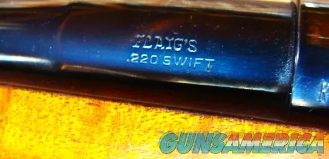 220 Swift Fancy 1950s Flaigs Heavy Barrel Exotic Wood Mauser Action Img-10