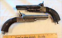 Pair 2 Civil War Double Barrel Pistols 58 cal Img-1