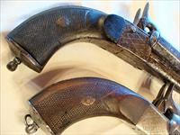 Pair 2 Civil War Double Barrel Pistols 58 cal Img-3