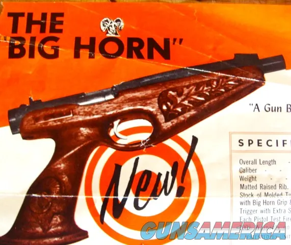 BIG HORN Target Pistol New in Box wpapers Single Shot Img-16