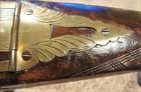 Antique A. Gumpf Kentucky Rifle Full Stock Tiger Stripe 45 cal.