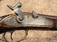 Antique A. Gumpf Kentucky Rifle Full Stock Tiger Stripe 45 cal.