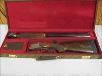 7639 Winchester Diamond Grade 12 gauge 27 inch barrels skeet/skeet, 2 white beads,OIL FINISHED AAA++ fancy heavily figured walnut stock, new Kickeze pad, lop 14 1/2,Winchester case, Winchester Hang Tag and papers, ready to go. opens/closes  Img-2