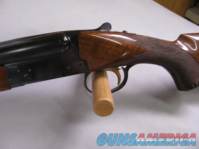 7832  Winchester 23 LD Light Duck, also known as Lady Duck, 20GA, SXS, 28 barrel, solid rib, white bead front and mid sight, very nice checkered walnut, jeweled box lock, pistol grip, will take steel shot, moly chromium barrels, right barr Img-3