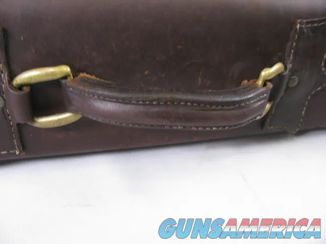 7911 Leather shotgun case. Really nice leather shotgun case. Can open case  Img-4