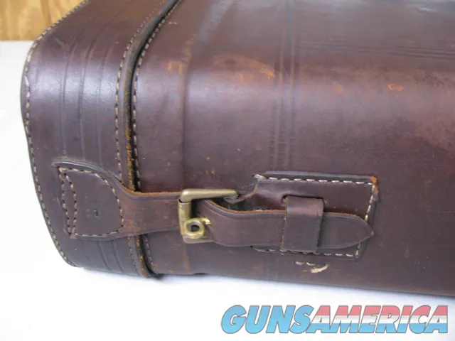 7911 Leather shotgun case. Really nice leather shotgun case. Can open case  Img-5