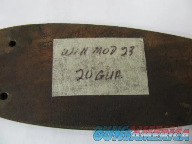 5184 Winchester model 23 WOOD BUTT PLATE 20GA NEW OLD STOCK Img-5