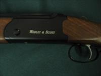 6729 Webley Scott model 941  410 gauge 28 barrels 5 chokes 2sk id mod full wrench booklet snap caps chokes case butt plate ejectors, single selective trigger pistol grip vent rib AAFancy walnut, 99% condition, as new. Img-4