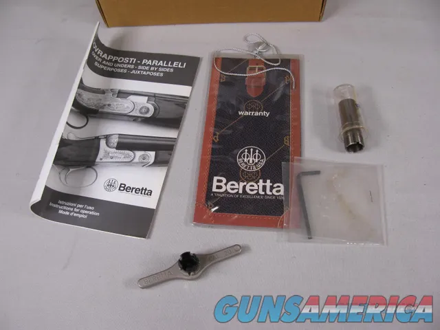 7808  Beretta 20GA 626 Choke wrench, Choke (full), Allen wrench, paperwork. NEW