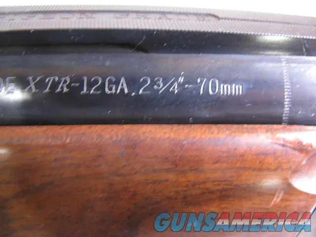 7749 Winchester 101 Pigeon XTR 12 gauge 27 inch barrel 2 3/4 inch chambers skeet, Schnabel forend, OIL FINISHED, correct box, papers and hang tag,complete set, AS NEW IN CASE, MFG FOR EUROPEAN MARKET. Winchester butt pad, AAA+++ very fancy  Img-8