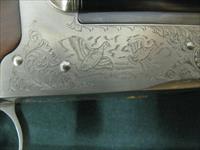 7362 Winchester 23 GOLDEN QUAIL 28 gauge 26 barrels ic/mod, 99% condition, all original, solid rib, ejectors, STRAIGHT GRIP, Winchester pad. dogs/quail engraved coin silver receiver,single select trigger, beaver tail forend.GOLD RAISE RELIE Img-10