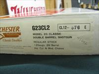 6804 Winchester 23 Classic 12 gauge 26 inch barrels, 2 3/4& 3 inch chambers, ejectors, vent rib, pistol grip with cap, Winchester butt pad, GOLD RAISE RELIEF PHEASANT ON BOTTOM OF RECEIVER, all papers hang tag etc.correct serialized box to  Img-2
