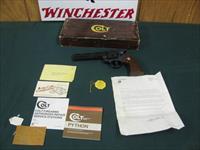 6956 Colt Python 357 cal 6 inch barrel,NEW IN CORRECT BOX SERIALIZED TO GUN,all papers, adjustable rear site, wood grips,from private collector-never offered for sale before-- not a mark on it. NEW IN BOX S/N k7641X  Img-1