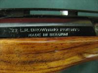 7261 Browning Medalist 22 long rifle  6.75 inch barrel. weight adapter and 3 weights, 2 blade folding screw driver, Pamplet,CASED. never fired, NEW IN CASE.vent rib, adj site, 1964-75mfg in Belgium,checkered thumb rest stock in Rosewood. no Img-10