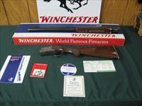 6634 Winchester 101 Pigeon XTR 12 gauge 26 barrels ic/mod round knob ejectors vent rib rose/scroll engraved coin silver receiver, Winchester butt plate, ALL ORIGINAL UNFIRED NEW IN BOX ALL PAPERS HANG TAG BEST ONE I HAVE HAD. AA+FANCY WALNU Img-1