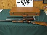 6583 Winchester 101 Field skeet set 28 inch barrels, 20 gauge 410 gauge 28 gauge, 28 inch barrels, 96%,RED W on pistol grip, Browning 3 barrel case, Winchester butt plate, front brass bead, bores brite/shiney,opens closes tite.very nice set Img-1