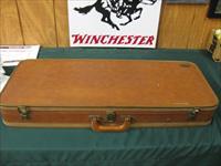 6547 Winchester 101 Skeet Set 20 gauge 28 gauge, 410 gauge, 28 inch barrels, skeet chokes, repaired forend on 410 gauge, numerous small marks on stock and forends.14 1/4 Pachmyer pad. Browning 3 barrel case.  Img-1