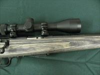 7352 Savage Mark II 22 long rifle, grey laminate stock, 3x9x45 Bushnell scope, 99.9% condition, medium weight barrel, not a mark on it. dont miss this great combo Img-9