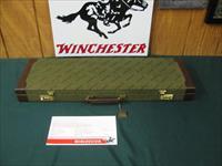 6747 Winchester 101 QUAIL SPECIAL 410 gauge 26 inch barrels mod/full, vent rib, STRAIGHT GRIP, AAA++Fancy Walnut, quail/dogs engraved coin silver receiver, ejectors, all original, Winchester Quail Special case,brochure, #29 of 500 made. One Img-1
