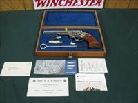 7264 Smith Wesson 29-2 44 magnum,Nickel, orange front adj squared notch rear, walnut grips, 6 inch barrel, all papers, drag line is almost imperceptible,99.9% condition.with tools. and papers and presentation case. one of the best Img-3