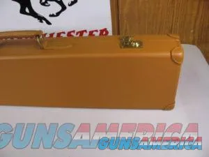 7813  Winchester Parker reproduction light brown leather case, Very hard to find, brand new, NOS, with keys, will hold up to 27 barrels  Img-8