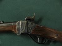 6603 I A B Marchano Sharps 54 caliber percussion BLACK POWDER 28.5 INCH BARREL,case colored receiver, ladder rear site,made in Italy, no ffl required Black powder. 98 % condition. appears unfired. factory lop of 14 1/8.  Img-3