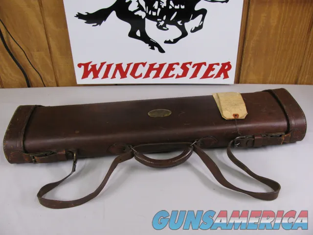 7936  Leather ShotgunRifle case. Really nice divided leather case. One of 