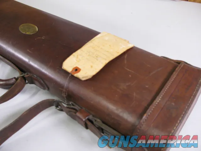 7936  Leather ShotgunRifle case. Really nice divided leather case. One of  Img-2