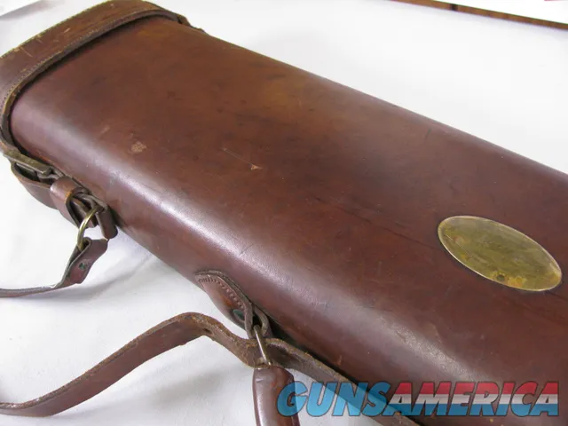 7936  Leather ShotgunRifle case. Really nice divided leather case. One of  Img-3