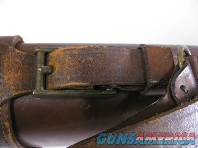 7936  Leather ShotgunRifle case. Really nice divided leather case. One of  Img-4