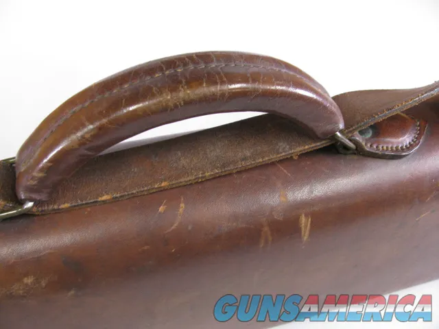 7936  Leather ShotgunRifle case. Really nice divided leather case. One of  Img-6