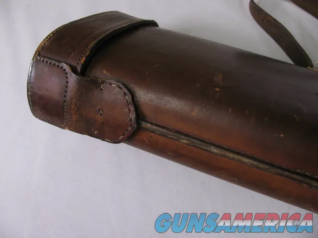 7936  Leather ShotgunRifle case. Really nice divided leather case. One of  Img-15