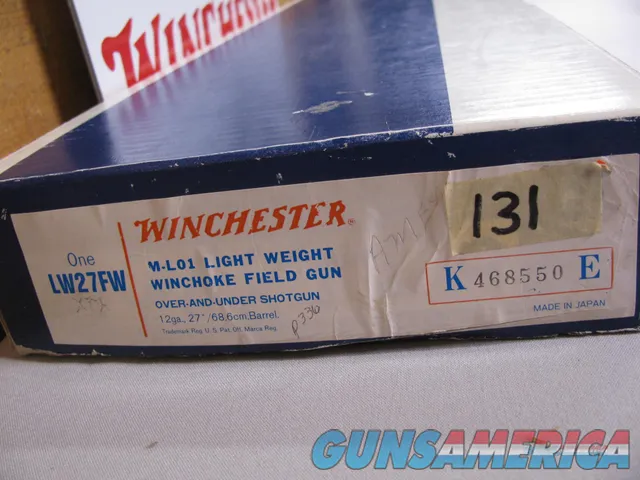 7762 Winchester 101 LIGHTWEIGHT 12 gauge 27 inch barrels, 6 winchokes, 2 pouches, wrench, complete set of Winchester papersHANG TAG, box is serialized to the shotgun, A+ Fancy Walnut, Pheasant, Quail, Woodcock coin silver engraved receiver Img-2