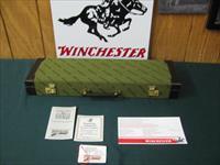 6745 Winchester 101 QUAIL SPECIAL 28 gauge 26 inch barrels BABY FRAME, 2 winchokes ic/mod more 40, vent rib, STRAIGHT GRIP, AAA++Fancy Walnut, quail/dogs engraved coin silver receiver, ejectors, all original, Winchester Quail Special case, Img-1