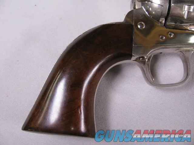 7791  Uberti Single Action Army 1873, Cattleman 45LC, 7 12 Barrel, Nickle, Wood grips, Like new Img-8