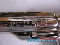 7952  Colt Trooper MKIII, 357 MAG, Nickle Finish, Walnut Grips, 8 Barrel, 