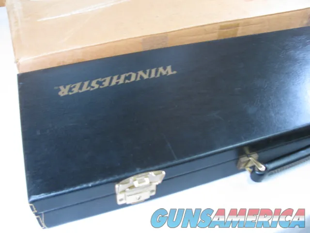 7956  Winchester Shotgun case with red interior, Has a key and Original Box Img-3