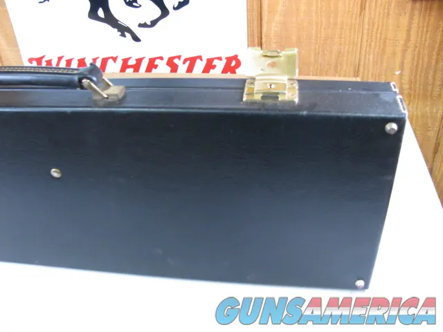 7956  Winchester Shotgun case with red interior, Has a key and Original Box Img-4