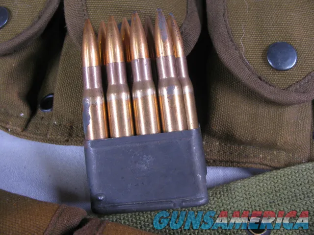 8132  30-06 Ammunition 80 rounds, Loaded in Garand clips. With Army belt.   Img-3