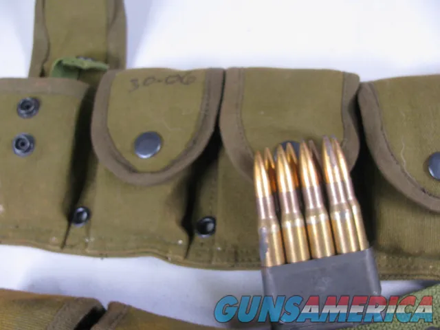 8132  30-06 Ammunition 80 rounds, Loaded in Garand clips. With Army belt.   Img-4
