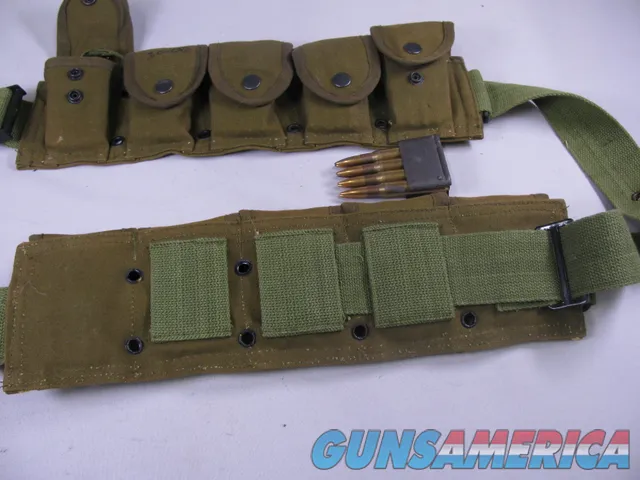 8132  30-06 Ammunition 80 rounds, Loaded in Garand clips. With Army belt.   Img-8