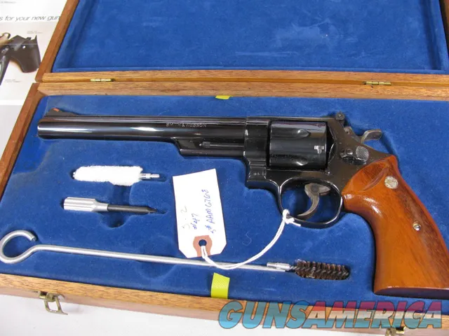 7796 Smith and Wesson 29-3, 44 MAG, MFG 1982, 8 33 Barrel, Blued, Wood pr Img-2