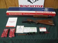 6646 Winchester 101 XTR Waterfowler 12 gauge 2 3/4&3inch chambers, 32 inch barresl 7 Winchester chokes 2sk ic m im f xf wrench 2 pouches, WINCHESTER CORRECT BOX,ducks/geese engraved on deep blue receiver, Winchester butt pad, vent rib eject Img-3