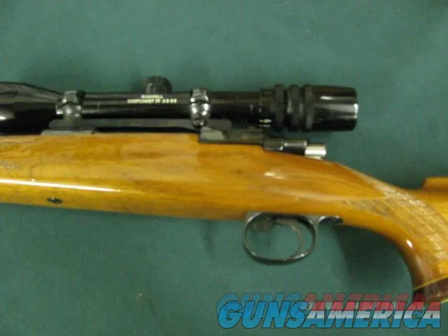 7257 Winslownot marked COMMANDER MODEL ON BUSHMASTER STOCK Custom rifle mfg in Florida Circa 1975, Belgium Mauser 98 action, only approx 500 mfg,7 mm REM MAGnot marked and no SERIAL NUMBER, 26 inch barrel NO INLAY SHIELD,claw extractor, Img-3
