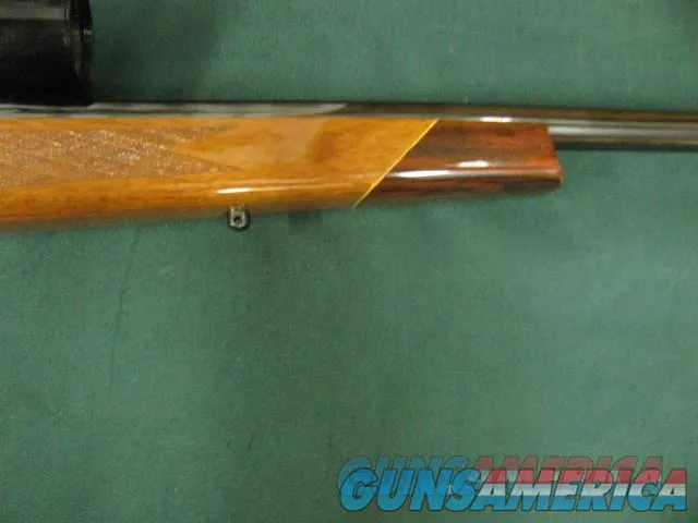 7257 Winslownot marked COMMANDER MODEL ON BUSHMASTER STOCK Custom rifle mfg in Florida Circa 1975, Belgium Mauser 98 action, only approx 500 mfg,7 mm REM MAGnot marked and no SERIAL NUMBER, 26 inch barrel NO INLAY SHIELD,claw extractor, Img-10