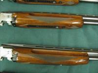 7312 Winchester 101 skeet set 28 inch barrels, 20 gauge, 28ga 410 ga-ALL CHOKED SKEET--all original , Winchester butt plate, vent rib, ejectors, nice figure in Walnut. tite, bores brite shiny,opens closes tite, Browning Cased, very nice set Img-14