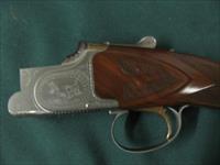6562 Winchester Quail Special 20ga  3inch chambers,8 winchokes 2sk,2ic, 2mod, 2full, 3choke pouches, wrench,snap caps,STRAIGHT GRIP,CORRECT Winchester Case,only 500 made,AAA+Fancy figured Walnut, coin silver dog quail engraved receiver,vent Img-9