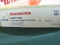 6818 Winchester 101 Field 28 gauge 28 inch barrels skeet/skeet, vent rib, ejectors, pistol grip with cap, 99%% or better condition, Winchester butt plate, correct Winchester box serialized to the shotgun, not a mark on it.2 Winchester pampl Img-2