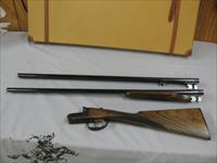 7563 CSM RBL 2 barrel set 28 gauge, 30 inch barrel skeet/skeet, 30 inch barrel ic/lm. STRAIGHT GRIP BEAVERTAIL, 3X English Walnut, double triggers, ejectors, butt plate,engraved receiver with pointer and setter,single front brass site, 99%  Img-3