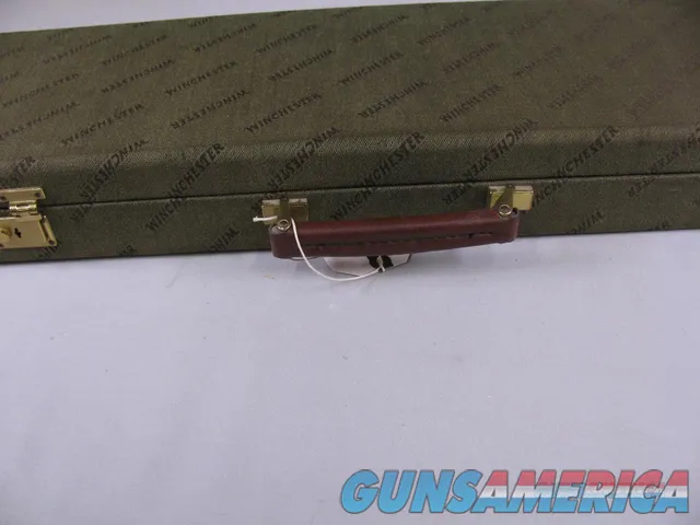 7817  Winchester  Green case with leather trim with keys, green interior. Will take 29 barrels. 97% condition  Img-4
